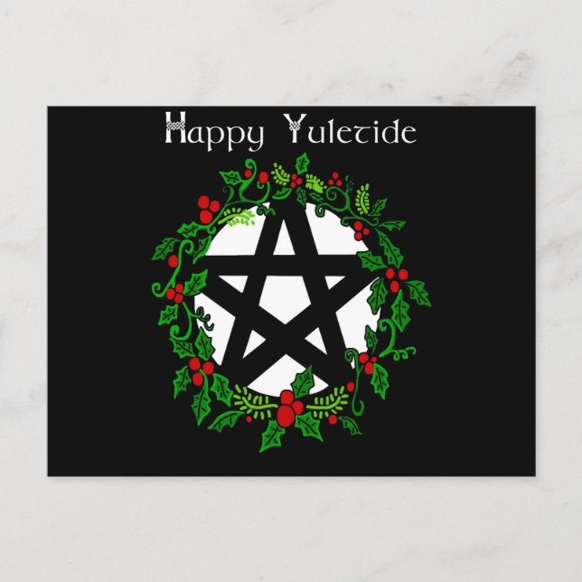 Invitation Carte Postale Joyeux Yuletide (Devant)