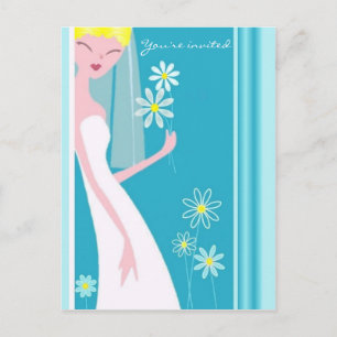 INVITATION CARTE POSTALE JOYFUL BRIDE