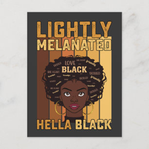 Invitation Carte Postale JunetDix Légèrement Melanée Hella Black Melanin