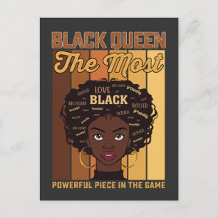 Invitation Carte Postale Junetdix Melanin Black Girl La plus puissante