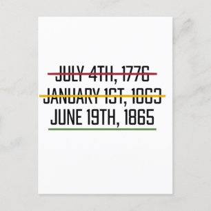 Invitation Carte Postale Juneteenth Independence Day Histoire des Noirs  
