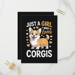 Invitation Carte Postale Juste Une Fille Qui Aime Les Corgis