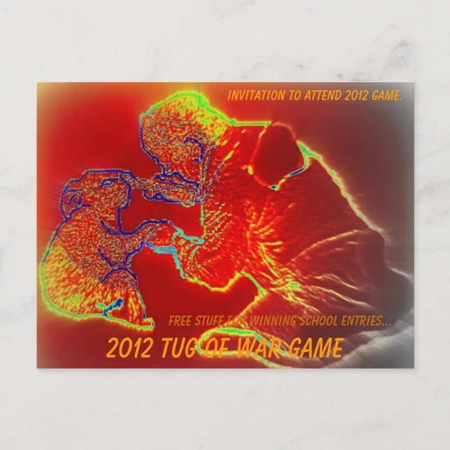 Invitation Carte Postale koala et pompier (Devant)