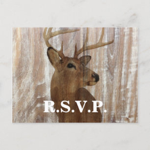 Invitation Carte Postale La chasse au cerf de grange est sur le mariage RSV
