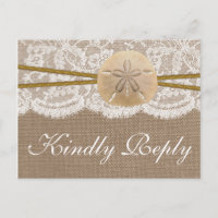 La Collection de mariage Rustic Sand Dollar RSVP