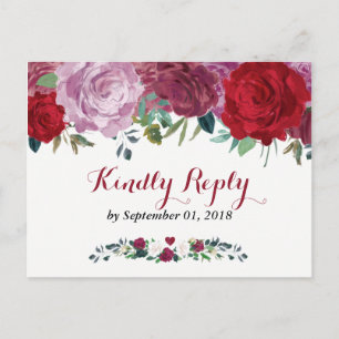 Invitation Carte Postale La collection de Mariages floraux romantiques