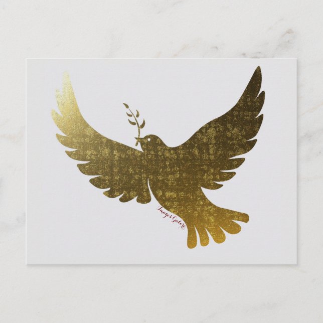 Invitation Carte Postale La colombe de la paix (Devant)
