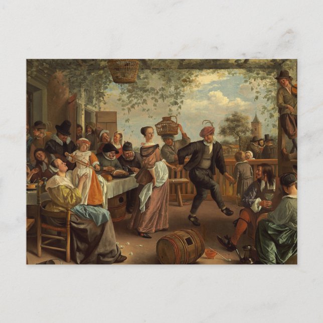 Invitation Carte Postale La Peinture Couple Dansante (Devant)