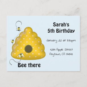 Invitation Carte Postale L'abeille là Party l'invitation