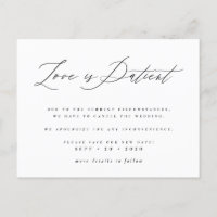 L'amour est patient Mariage noir & blanc reporté