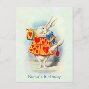 Invitation Carte Postale Lapin en Alice dans le ~Postcard/invitations du
