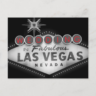 Invitation Carte Postale Las Vegas Destination Wedding RSVP