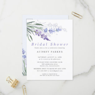 Invitation Carte Postale Lavande romantique Aquarelle Mariage floral