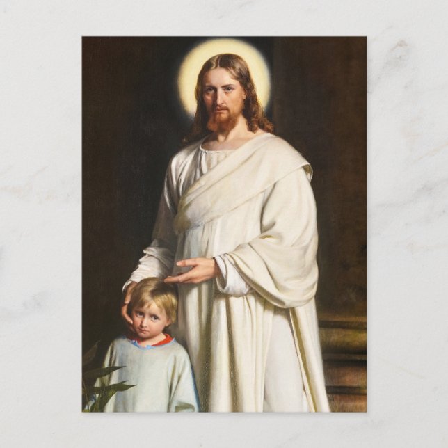 Invitation Carte Postale Le Christ et le jeune enfant par Carl Heinrich Blo (Devant)