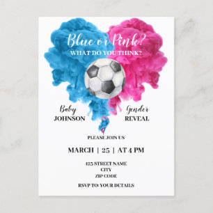 Invitation Carte Postale Le sexe du football dans le budget révèle