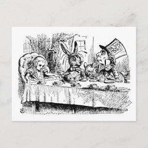 Invitation Carte Postale Le thé du chapelier fou
