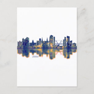 Invitation Carte Postale Leeds Skyline