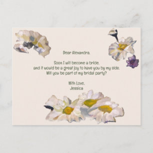 Invitation Carte Postale Les Foules Peintes Seront-Vous Ma Fille Fleur ?