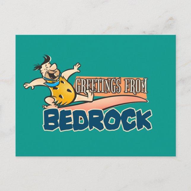 Invitation Carte Postale Les Pierrafeu | Fred - Salutations De Bedrock (Devant)