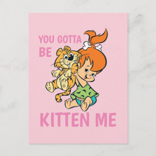 Invitation Carte Postale Les Pierrafeu   Galets et son tigre