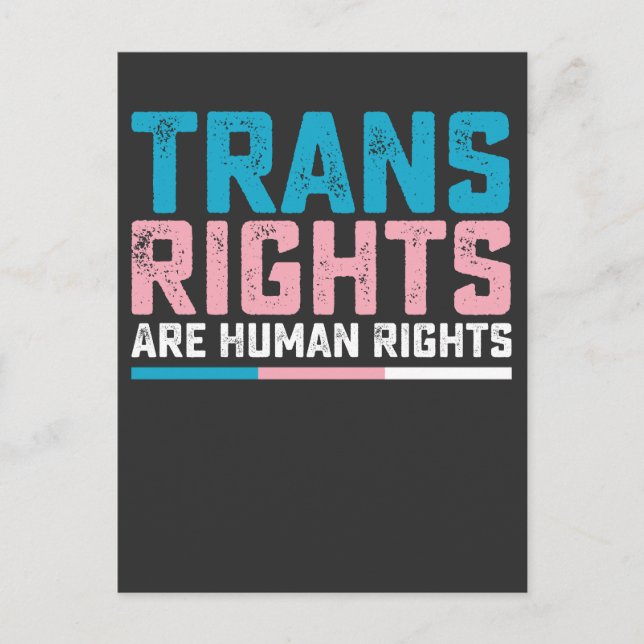 Invitation Carte Postale LGBT Pride Trans Rights Are Human Rights (Devant)