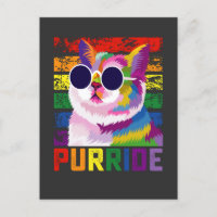 LGBT Tie Dye Pride Chat Purride Gay Rainbow Retro