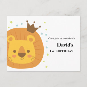 Invitation Carte Postale lion safari jungle lion lion lion lion lion lion, 