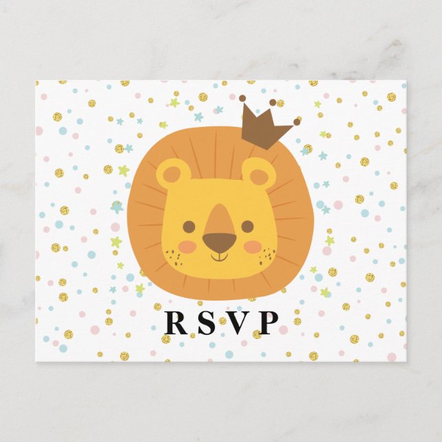 Invitation Carte Postale lion safari jungle lion lion lion lion lion lion,  (Devant)
