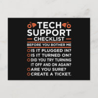 Liste de contrôle du support technique Programmeur