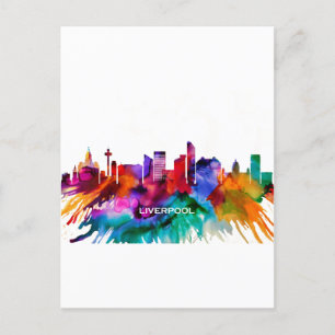 Invitation Carte Postale Liverpool Skyline