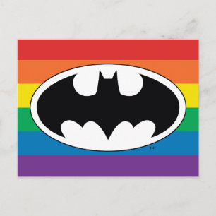 Invitation Carte Postale Logo Arc-en-ciel Batman