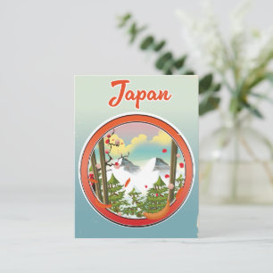 Invitation Carte Postale logo de voyage au Japon