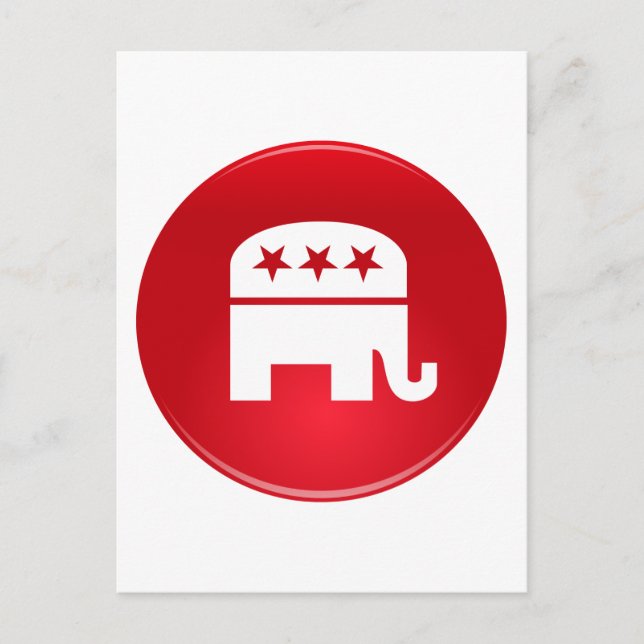 Invitation Carte Postale Logo du parti républicain (Devant)