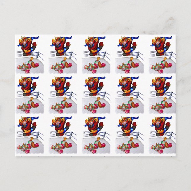 Invitation Carte Postale Luchadores (Devant)