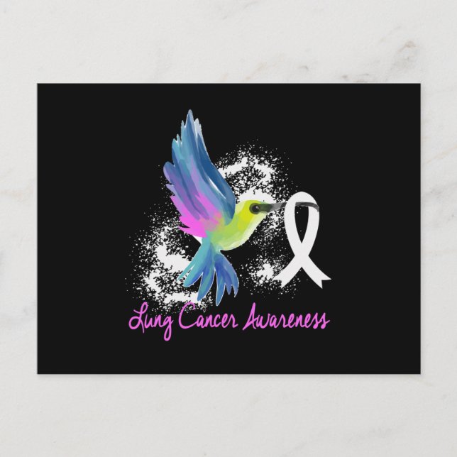 Invitation Carte Postale Lung Awareness Pearl Ribbon (Devant)