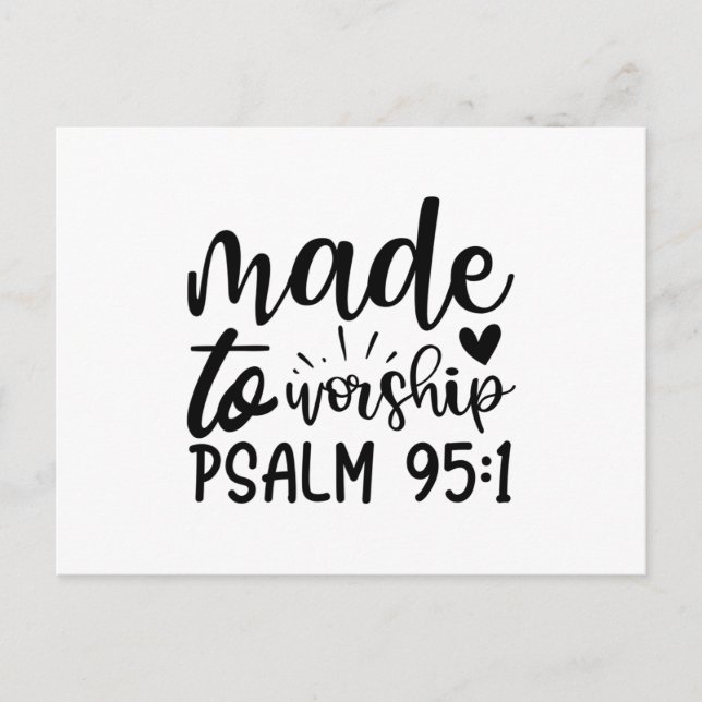 Invitation Carte Postale Made To Worship Psalm 95 1-01 (2) (Devant)