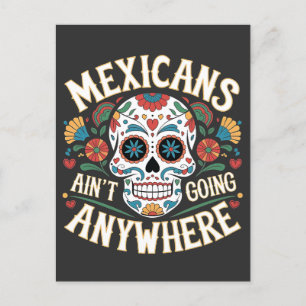 Invitation Carte Postale MAGA Mexicains ne vont nulle part dans le crâne de