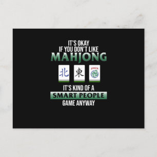 Invitation Carte Postale Mahjong Is A Smart People Game Mahjong