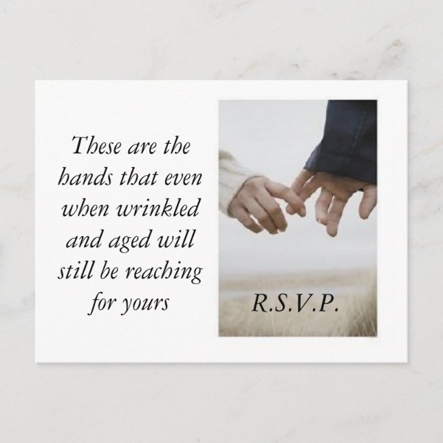 Invitation Carte Postale Mains (Devant)