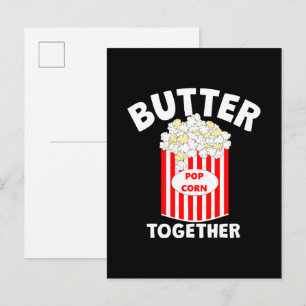 Invitation Carte Postale Maïs soufflé de film ensemble Beurre