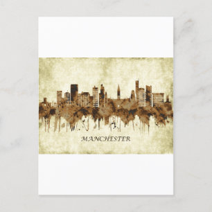 Invitation Carte Postale Manchester England Cityscape