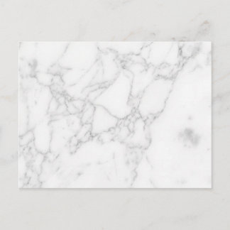 Invitation Carte Postale Marbre Blanc