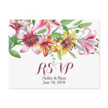 Mariage de bouquet de fleurs Lily RSVP