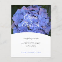 Mariage Hydrangea Pastel Violet Enregistrer la Dat