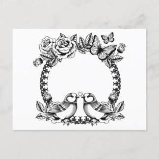 Invitation Carte Postale Mariage Inséparable