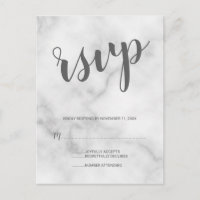 Mariage Marbre blanc élégant classique RSVP
