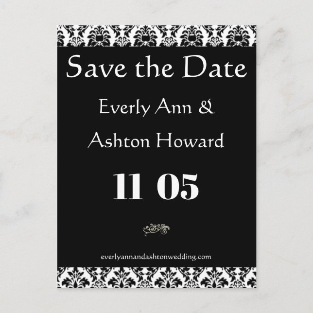 Invitation Carte Postale Mariage pas cher Enregistrer la date (Devant)