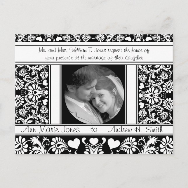 Invitation Carte Postale Mariage photo Enregistrer la date (Devant)