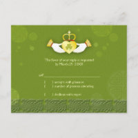 Mariage traditionnel irlandais vert RSVP
