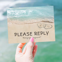 Mariage Tropical Vintage Plage Cœur Rivage RSVP